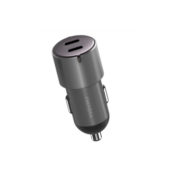 Автомобильное зарядное устройство EnergEA Alu drive D60 2USB-C PD/PPS Aluminium Gunmet 6957879424755
